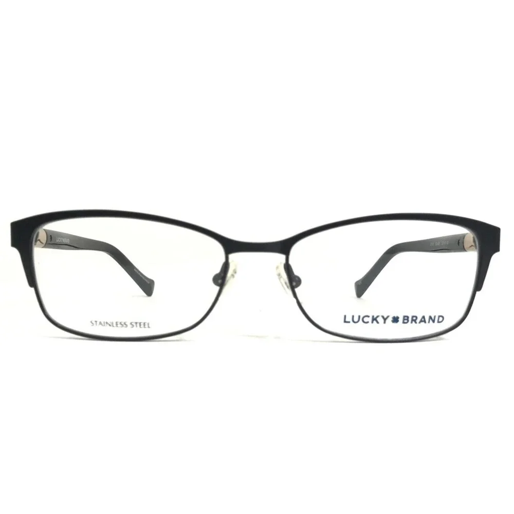 Lucky Brand Eyeglasses Frames D119 BLACK Gold Pink Cat Eye Wire Rim 53-16-140